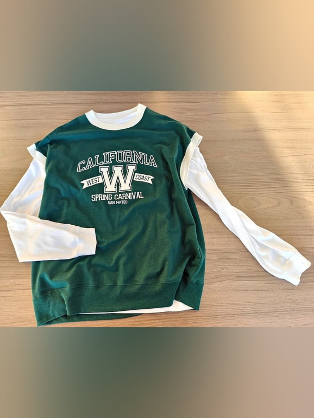 Japanese brand sucka Green & White Graphic Sweatshirt set for Unisex L